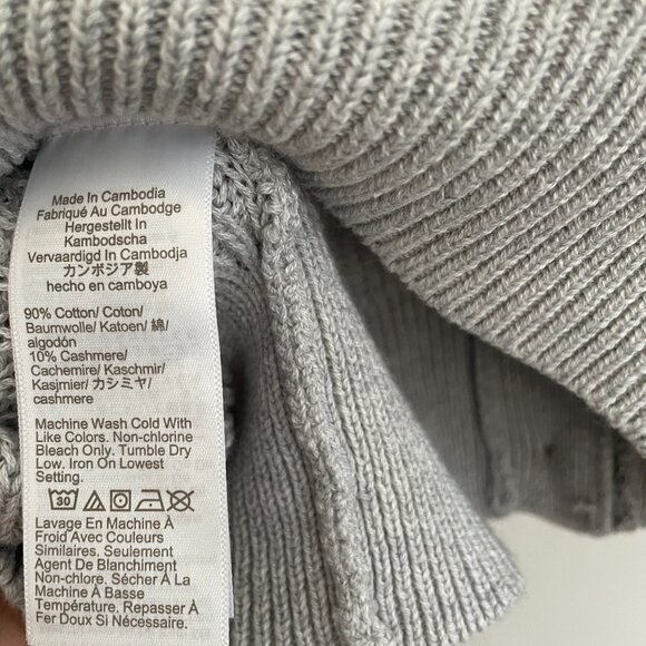 J.Crew Cotton-blend cropped V-neck cardigan sweater | Medium| Heather Dove| NWOT - Picture 6 of 7